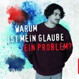 Zu sehen ist ein Informationsbild der Initiative "Wegweiser" Darauf ist ein junger Mann mit dunklen Haaren abgebildet. Vor ihm steht der Schriftzug: "Warum ist mein Glaube ein Problem?". Im Hintergrund sind aquarellartige Farbtupfer in Rot- und Blautönen zu sehen. Am rechten Rand ist ein Logo und ein QR-Code zur Internetseite wegweiser.nrw.de zu sehen.